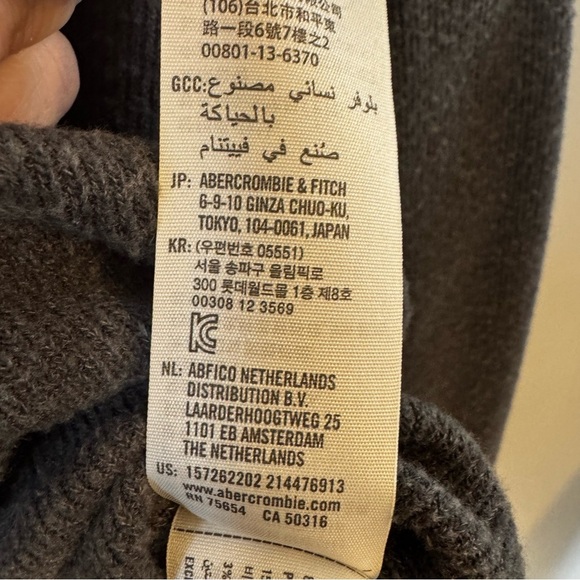 Abercrombie and Fitch Soft A&F Cozy Gray Knit Hoodie Tunic Women’s Size Medium - Picture 6 of 6
